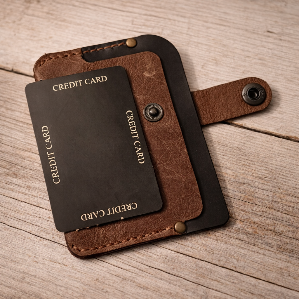 Leather Cardholder - Artisan Leather Craft | Book BO-002 Baku Handmade Natural Genuine Leather Wallet Fabrika1972