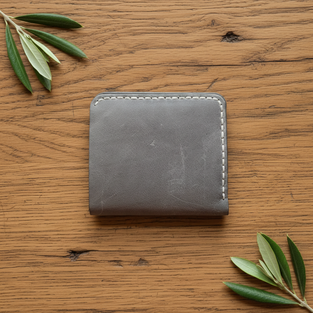 Bifold Wallet - Modern Minimalist Design | Sahra SA-002 Baku Handmade Natural Genuine Leather Wallet Fabrika1972