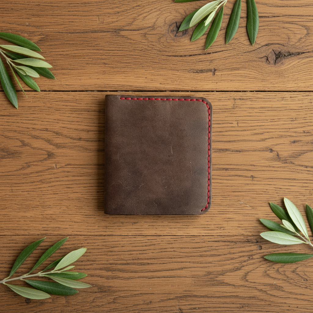Bifold Wallet - Built to Last Generations | Sahra SA-007 Baku Handmade Natural Genuine Leather Wallet Fabrika1972