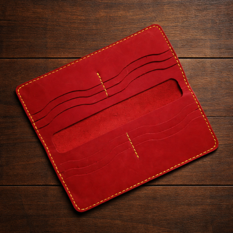 Long Leather Wallet - Hand-Stitched in Baku | Absheron AB-002