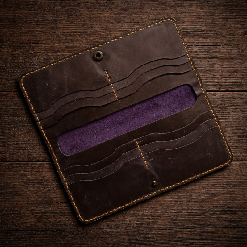 Long Leather Wallet - Artisan-Made in Baku | Absheron AB-003