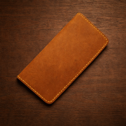 Long Leather Wallet - Handmade in Azerbaijan | Absheron AB-006 Baku Handmade Natural Genuine Leather Wallet Fabrika1972