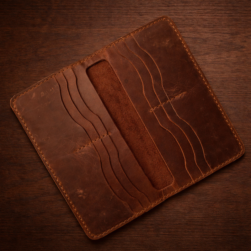 Long Leather Wallet - Heritage Leatherwork | Absheron AB-009
