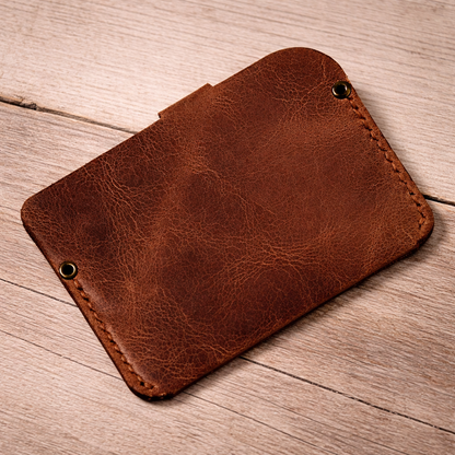 Leather Cardholder - Artisan Leather Craft | Book BO-002 Baku Handmade Natural Genuine Leather Wallet Fabrika1972