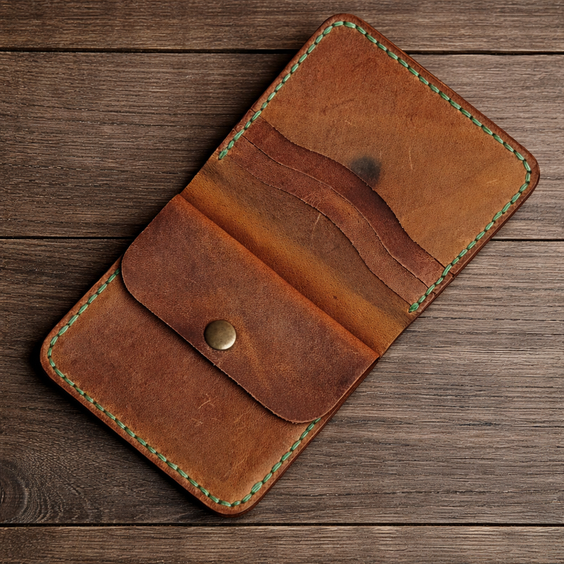 Bifold Leather Wallet - Hand-Finished in Baku | Caspian Breeze CB-001