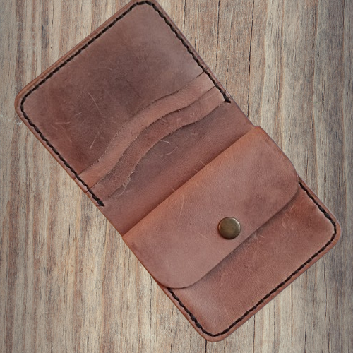 Bifold Leather Wallet - Handcrafted in Baku | Caspian Breeze CB-002 Baku Handmade Natural Genuine Leather Wallet Fabrika1972