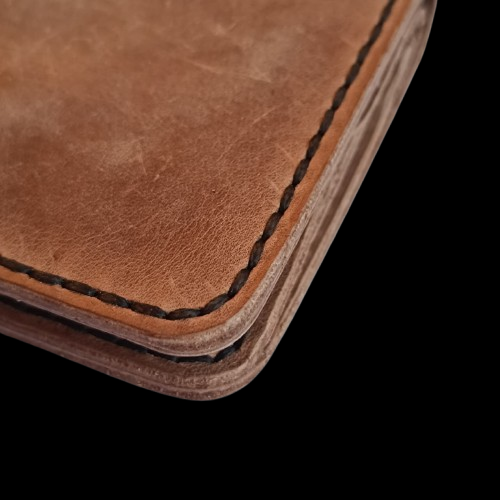 Bifold Leather Wallet - Handcrafted in Baku | Caspian Breeze CB-002 Baku Handmade Natural Genuine Leather Wallet Fabrika1972