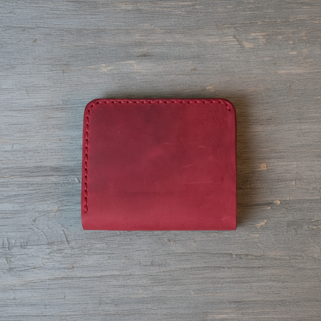 Bifold Leather Wallet - Hand-Stitched in Baku | Caspian Breeze CB-003 Baku Handmade Natural Genuine Leather Wallet Fabrika1972