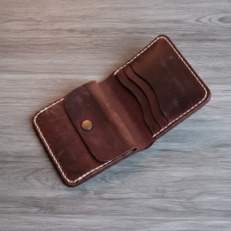 Bifold Leather Wallet - Baku Craftsmanship | Caspian Breeze CB-004