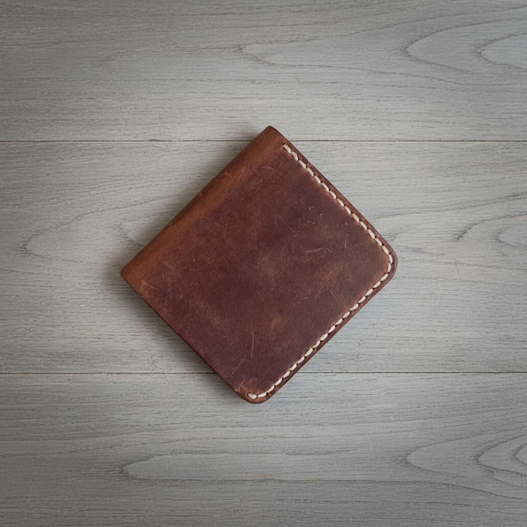 Bifold Leather Wallet - Baku Craftsmanship | Caspian Breeze CB-004 Baku Handmade Natural Genuine Leather Wallet Fabrika1972