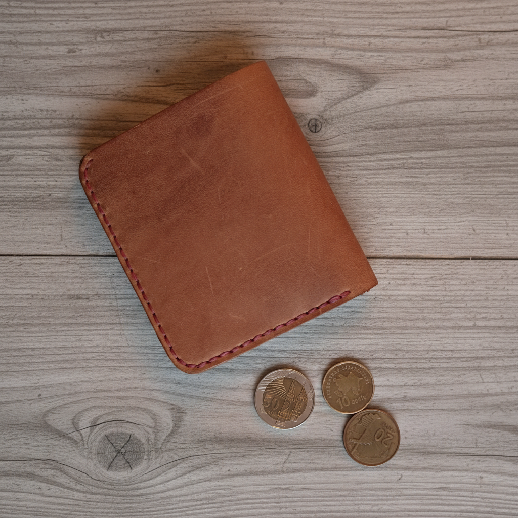 Bifold Leather Wallet - Made with Pride in Baku | Caspian Breeze CB-005 Baku Handmade Natural Genuine Leather Wallet Fabrika1972