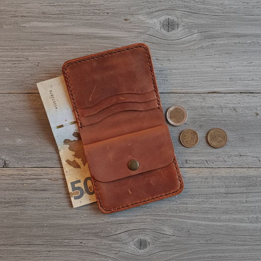 Bifold Leather Wallet - Azerbaijani Heritage Craft | Caspian Breeze CB-006 Baku Handmade Natural Genuine Leather Wallet Fabrika1972
