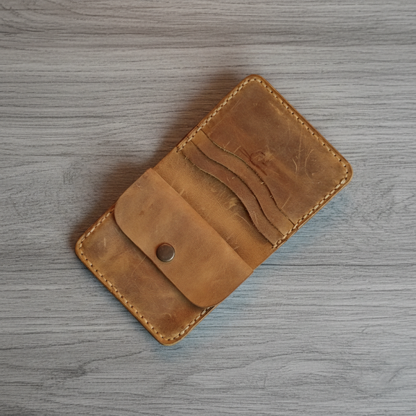 Bifold Wallet - Master Craftsman Quality | Caspian Breeze CB-009 Baku Handmade Natural Genuine Leather Wallet Fabrika1972
