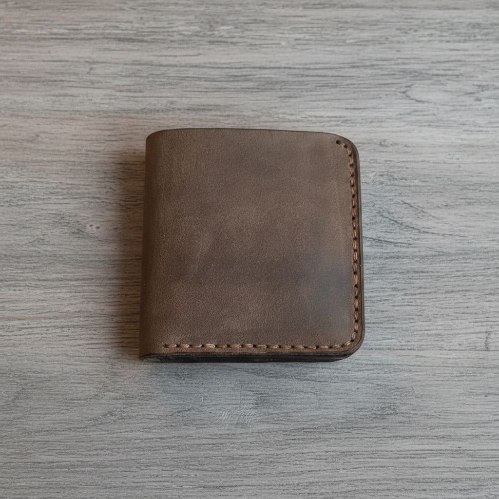 Bifold Wallet - Hand-Stitched Perfection | Caspian Breeze CB-010 Baku Handmade Natural Genuine Leather Wallet Fabrika1972