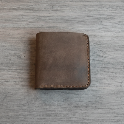 Bifold Wallet - Hand-Stitched Perfection | Caspian Breeze CB-010 Baku Handmade Natural Genuine Leather Wallet Fabrika1972