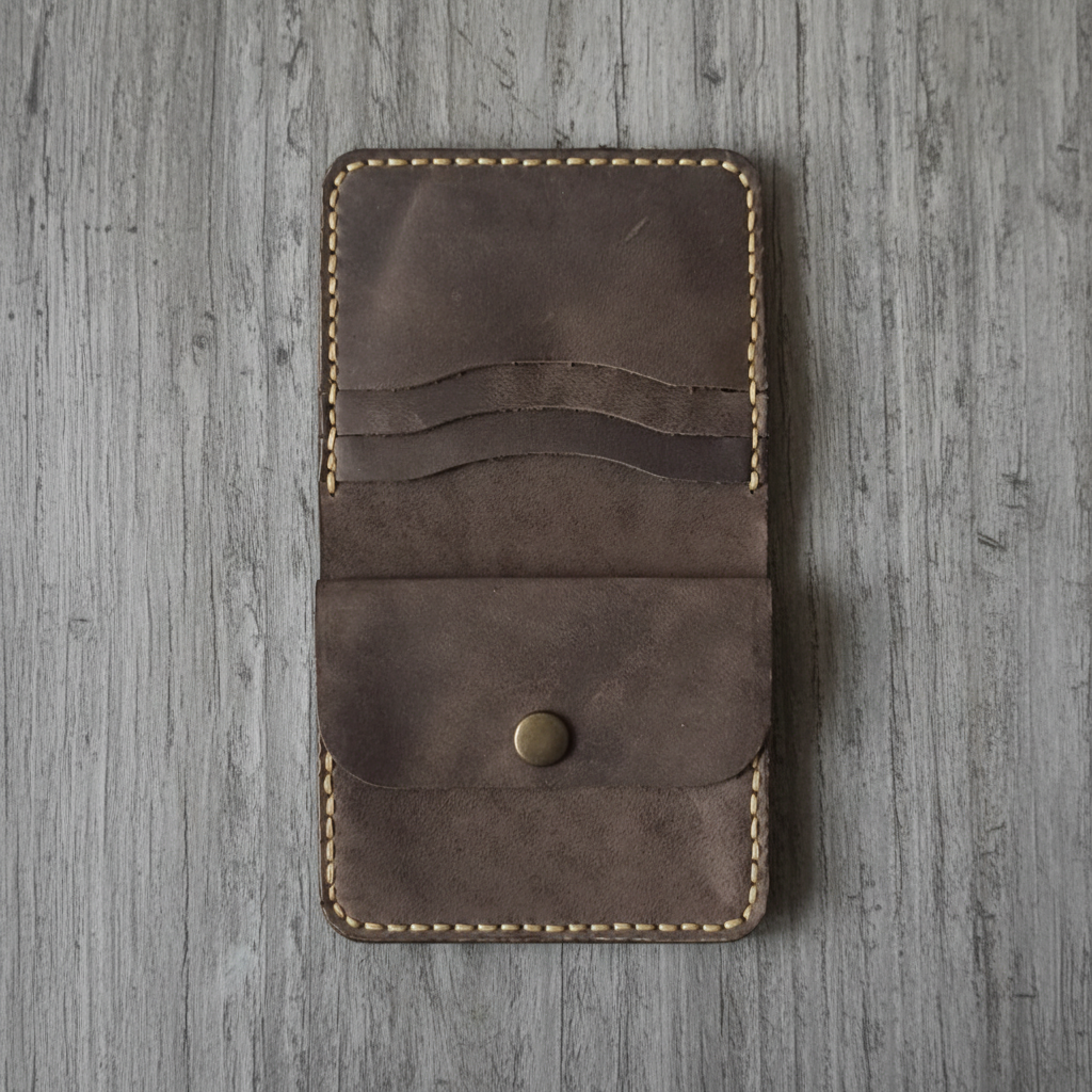 Bifold Wallet - Artisan Quality Leather | Caspian Breeze CB-011 Baku Handmade Natural Genuine Leather Wallet Fabrika1972