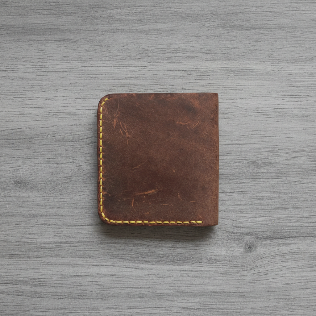 Card Wallet - Traditional Hand Techniques | Caspian Breeze CB-012 Baku Handmade Natural Genuine Leather Wallet Fabrika1972