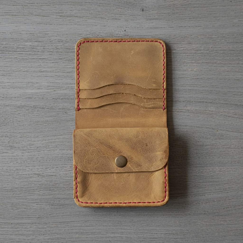Bifold Wallet - Expert Leather Crafting | Caspian Breeze CB-013 Baku Handmade Natural Genuine Leather Wallet Fabrika1972