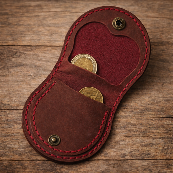 Mini Leather Coin Holder - Premium Leather Quality | Coin Wallet 1 CM-001 Baku Handmade Natural Genuine Leather Wallet Fabrika1972
