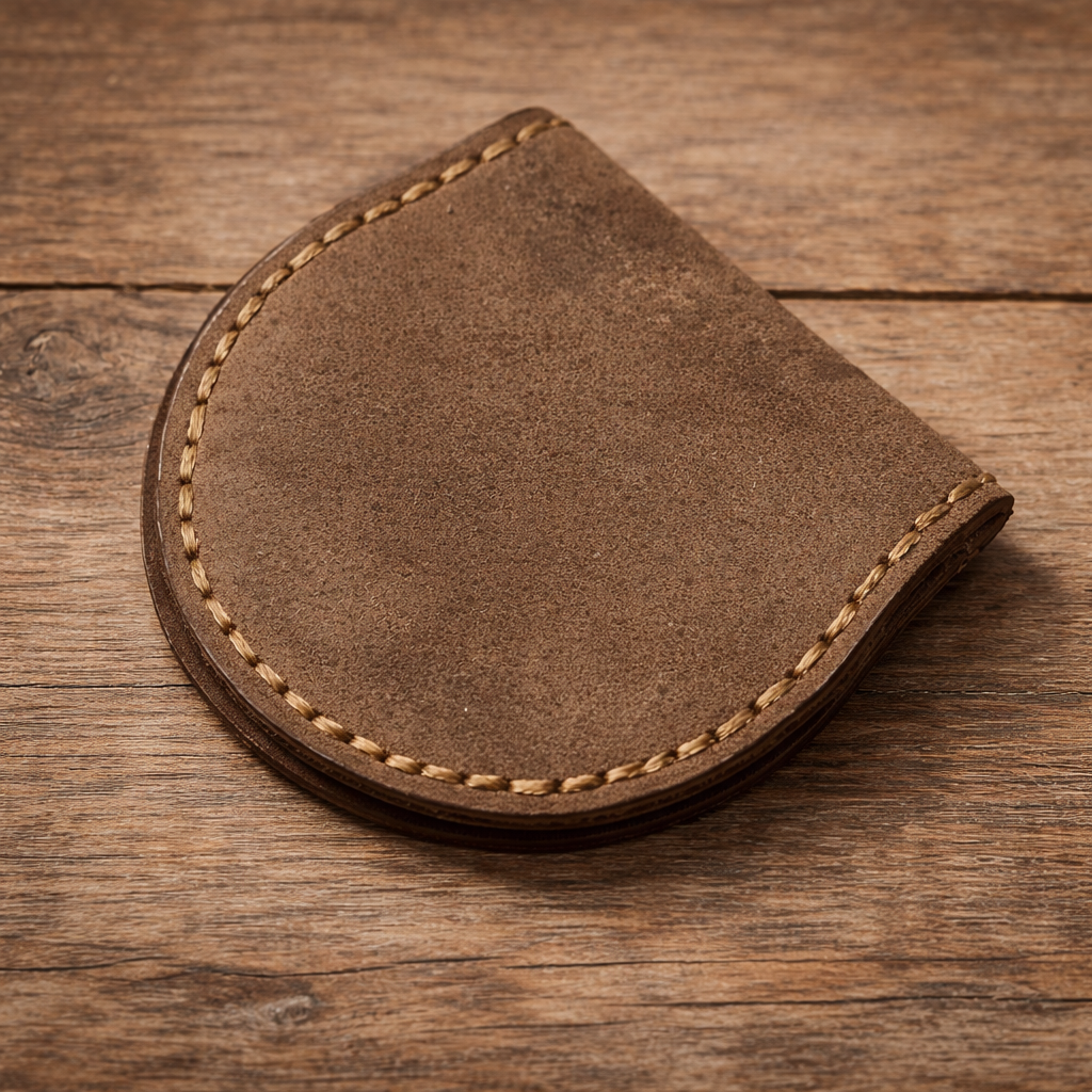 Mini Leather Coin Holder - Handmade Vintage Style | Coin Wallet 1 CM-002 Baku Handmade Natural Genuine Leather Wallet Fabrika1972