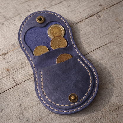 Mini Leather Coin Holder - Slim & Durable Design | Coin Wallet 1 CM-003 Baku Handmade Natural Genuine Leather Wallet Fabrika1972