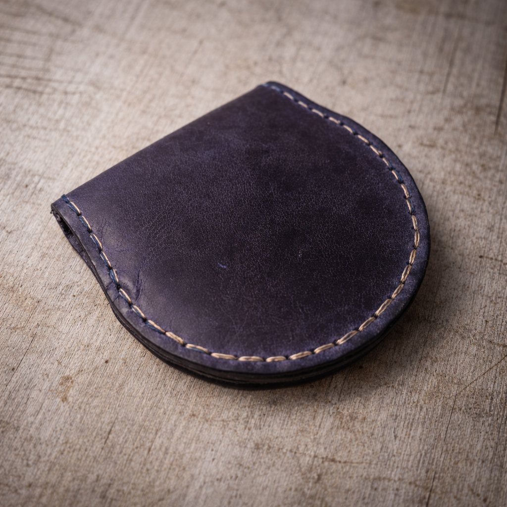 Mini Leather Coin Holder - Slim & Durable Design | Coin Wallet 1 CM-003 Baku Handmade Natural Genuine Leather Wallet Fabrika1972