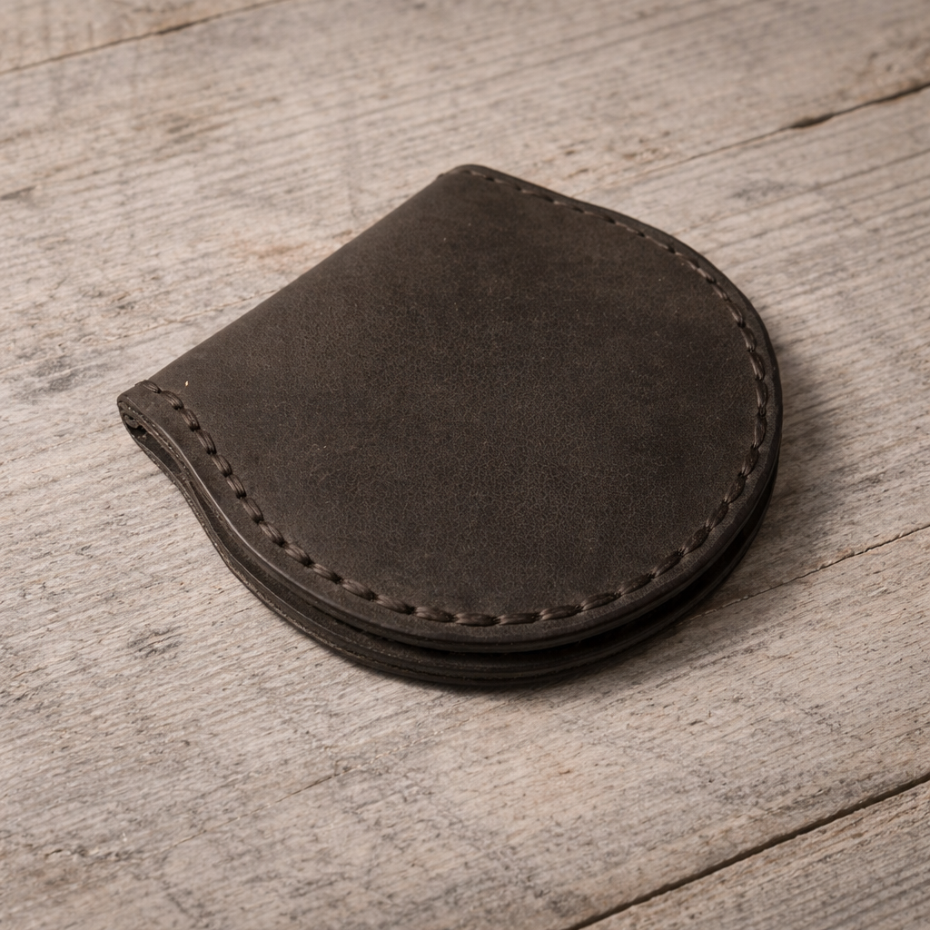 Mini Leather Coin Holder - Handcrafted in Baku | Coin Wallet 1 CM-004 Baku Handmade Natural Genuine Leather Wallet Fabrika1972