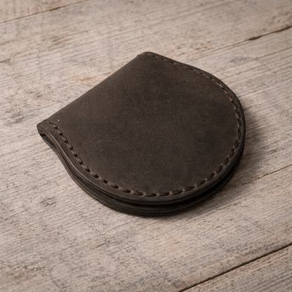 Mini Leather Coin Holder - Handcrafted in Baku | Coin Wallet 1 CM-004 Baku Handmade Natural Genuine Leather Wallet Fabrika1972