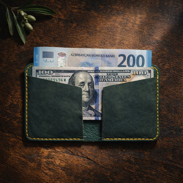 Two Side Wallet/Cardholder-Heritage Leather | Dasta DA002 Baku Handmade Natural Genuine Leather Wallet Fabrika1972