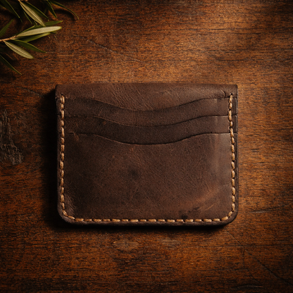 Two Side Wallet/Cardholder-Artisan Leather Tradition | Dasta DA005 Baku Handmade Natural Genuine Leather Wallet Fabrika1972