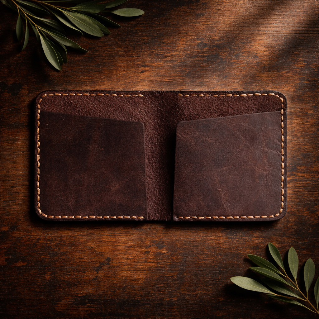 Two Side Wallet/Cardholder-Artisan Leather Tradition | Dasta DA005 Baku Handmade Natural Genuine Leather Wallet Fabrika1972