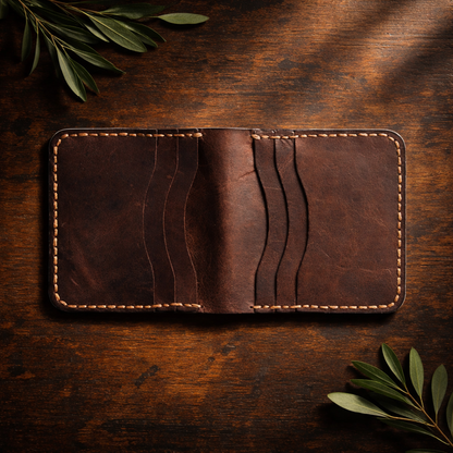 Two Side Wallet/Cardholder-Artisan Leather Tradition | Dasta DA005 Baku Handmade Natural Genuine Leather Wallet Fabrika1972