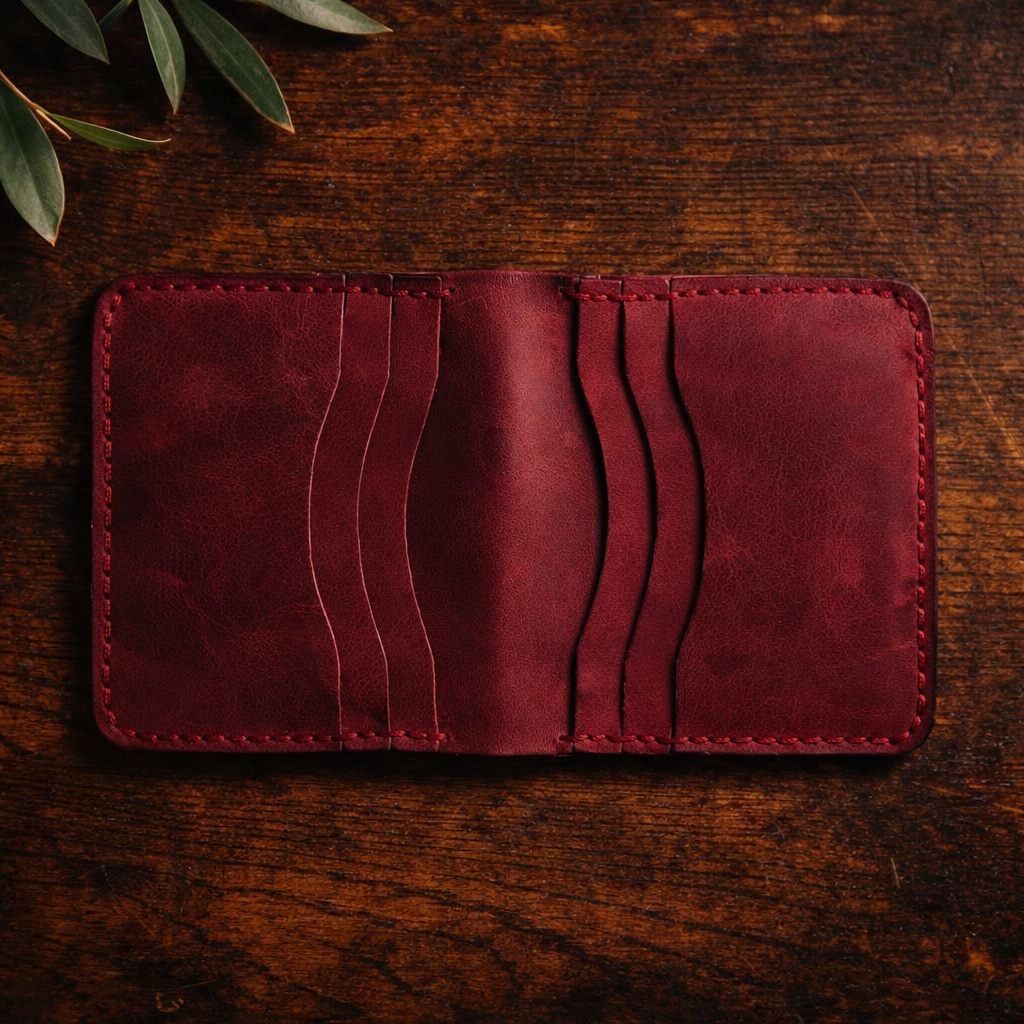 Two Side Wallet/Cardholder-Enduring Leather Craftsmanship | Dasta DA006 Baku Handmade Natural Genuine Leather Wallet Fabrika1972