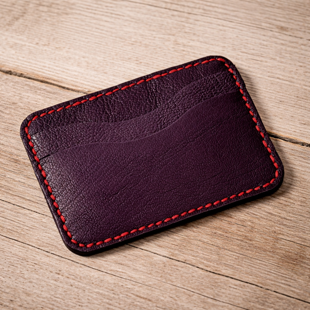 Slim Leather Cardholder - Premium Handcrafted Design | Minimalist MC-001 Baku Handmade Natural Genuine Leather Wallet Fabrika1972