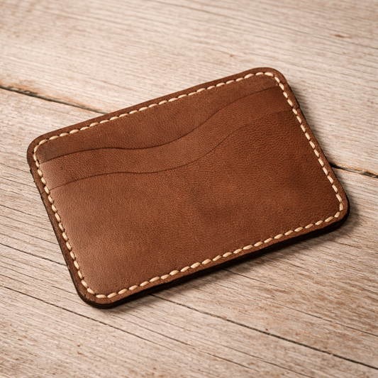 Slim Leather Cardholder - Minimalist Everyday Carry | Minimalist MC-003 Baku Handmade Natural Genuine Leather Wallet Fabrika1972