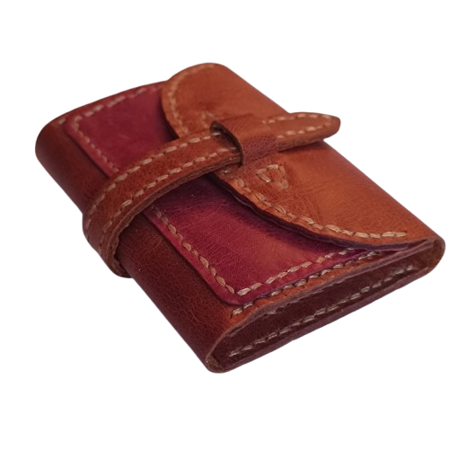 Compact Leather Wallet - Elegant & Functional | Minosh MU-002 Baku Handmade Natural Genuine Leather Wallet Fabrika1972