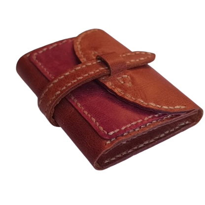 Compact Leather Wallet - Elegant & Functional | Minosh MU-002 Baku Handmade Natural Genuine Leather Wallet Fabrika1972