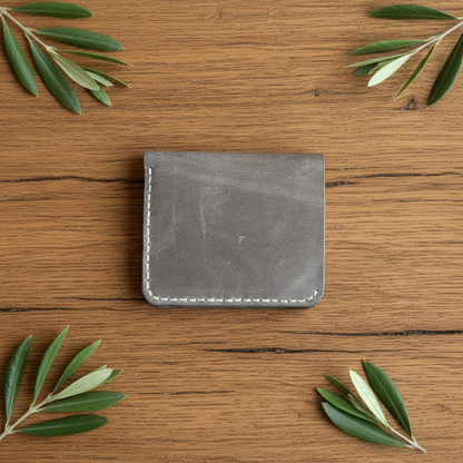 Bifold Wallet - Modern Minimalist Design | Sahra SA-002 Baku Handmade Natural Genuine Leather Wallet Fabrika1972