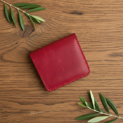 Bifold Wallet - Vintage Character | Sahra SA-003 Baku Handmade Natural Genuine Leather Wallet Fabrika1972