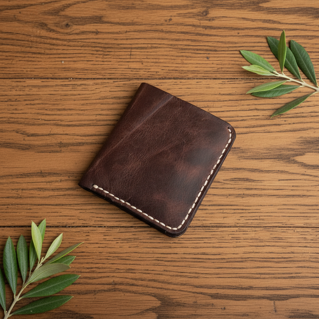 Bifold Wallet - Sophisticated Simplicity | Sahra SA-004 Baku Handmade Natural Genuine Leather Wallet Fabrika1972