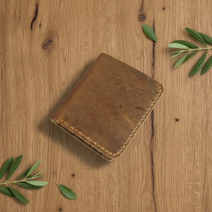 Bifold Wallet - Elegant Everyday Essential | Sahra SA-005 Baku Handmade Natural Genuine Leather Wallet Fabrika1972