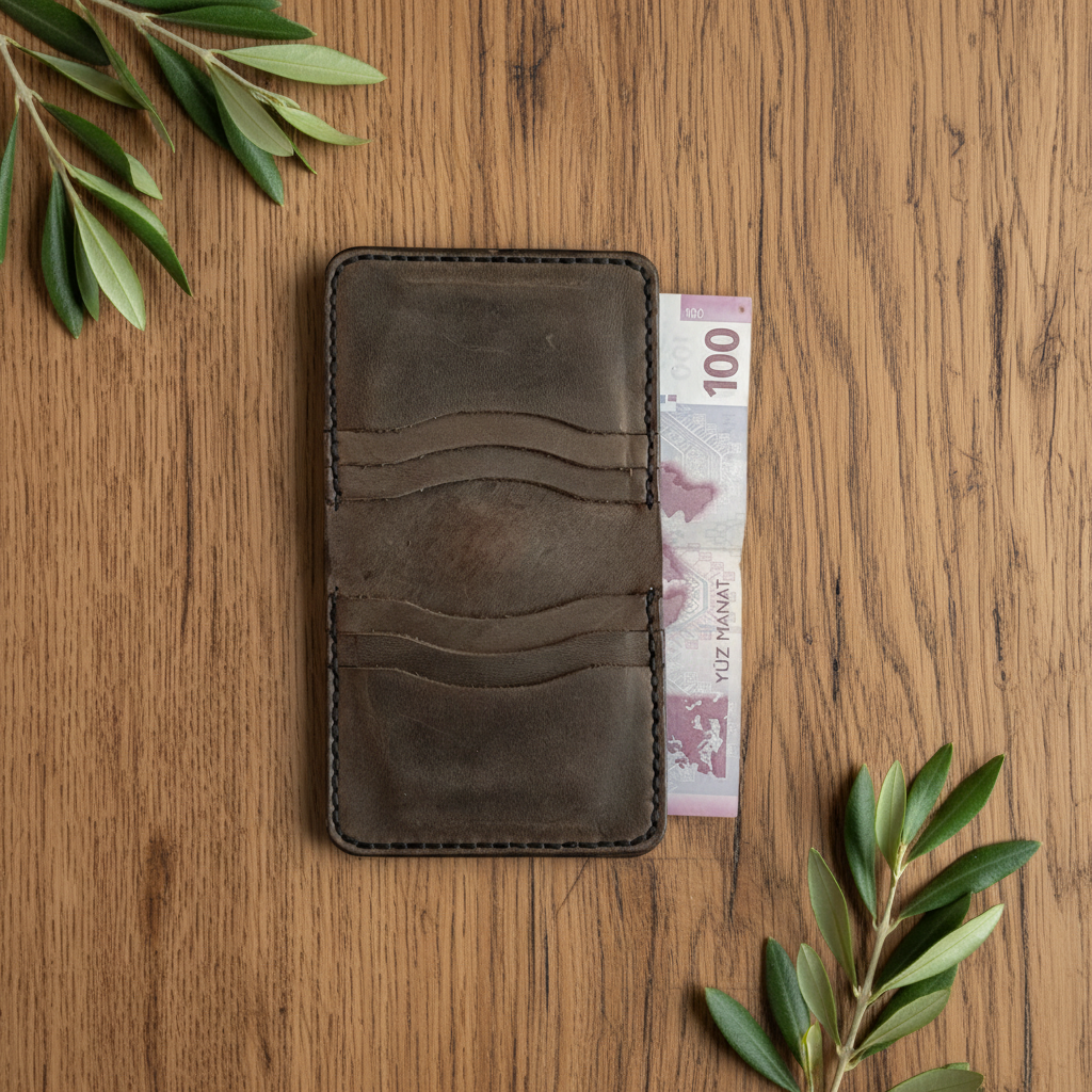 Bifold Wallet - Refined Leather Goods | Sahra SA-006 Baku Handmade Natural Genuine Leather Wallet Fabrika1972