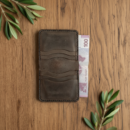 Bifold Wallet - Refined Leather Goods | Sahra SA-006 Baku Handmade Natural Genuine Leather Wallet Fabrika1972