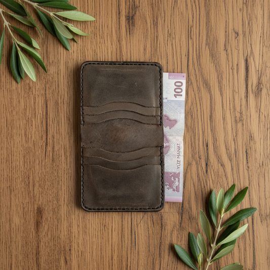 Bifold Wallet - Refined Leather Goods | Sahra SA-006 Baku Handmade Natural Genuine Leather Wallet Fabrika1972