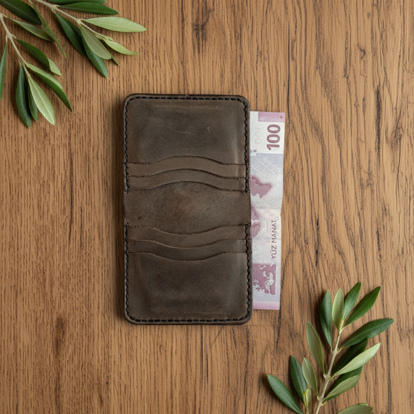 Bifold Wallet - Refined Leather Goods | Sahra SA-006 Baku Handmade Natural Genuine Leather Wallet Fabrika1972