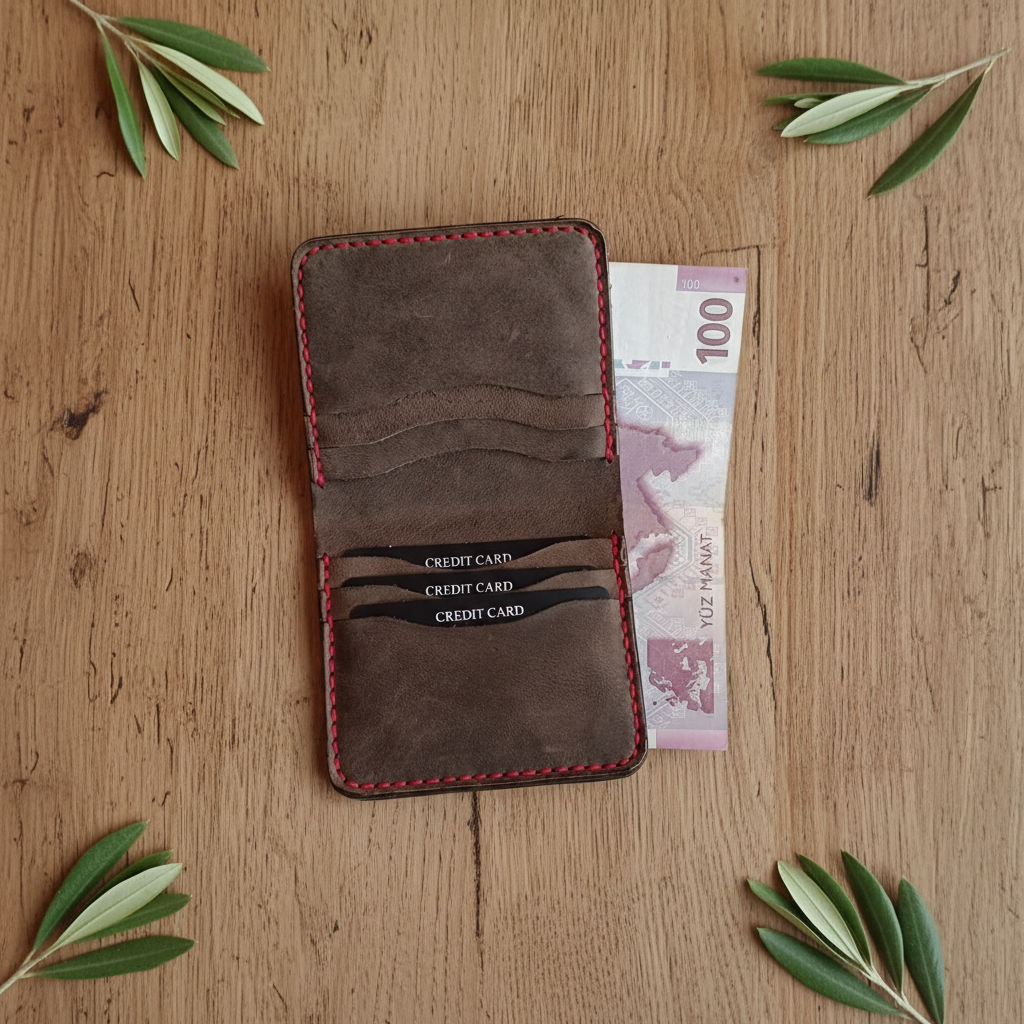 Bifold Wallet - Built to Last Generations | Sahra SA-007 Baku Handmade Natural Genuine Leather Wallet Fabrika1972