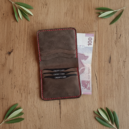 Bifold Wallet - Built to Last Generations | Sahra SA-007 Baku Handmade Natural Genuine Leather Wallet Fabrika1972