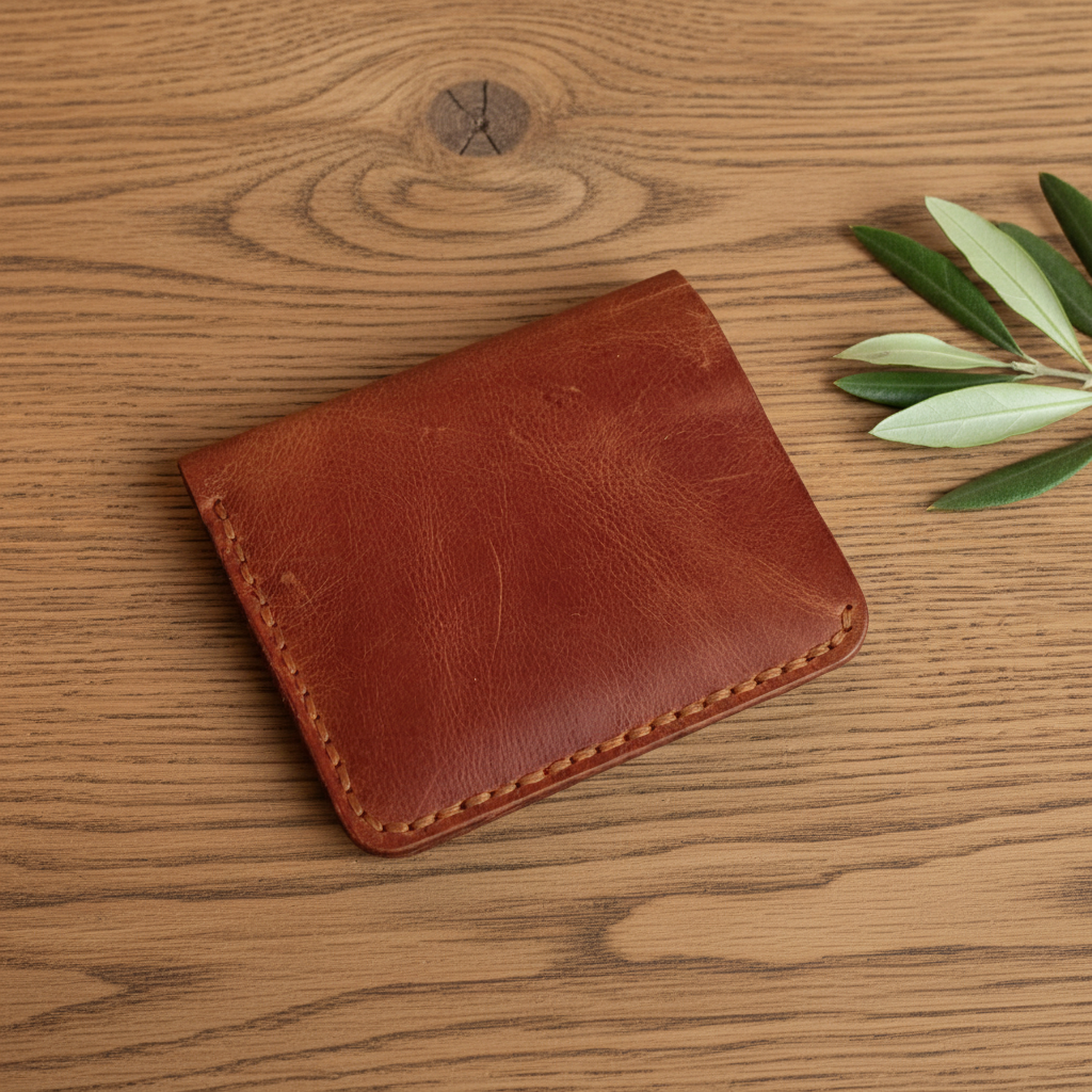 Bifold Wallet - Small Batch Production | Sahra SA-010 Baku Handmade Natural Genuine Leather Wallet Fabrika1972