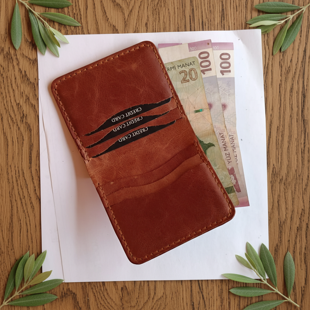 Bifold Wallet - Small Batch Production | Sahra SA-010 Baku Handmade Natural Genuine Leather Wallet Fabrika1972