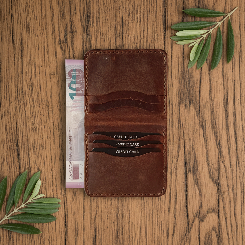 Bifold Wallet - Limited Artisan Edition | Sahra SA-011 Baku Handmade Natural Genuine Leather Wallet Fabrika1972